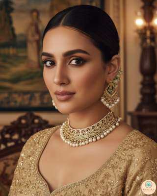 The Majestic Pearl-Droplet Necklace Set