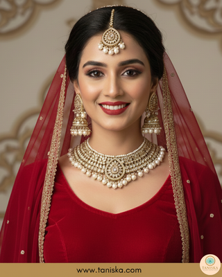 Golden 2 Traditional Necklace Set - Antique Gold