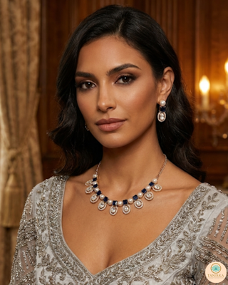 The Verra Necklace Set (Royal Blue)