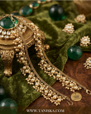 Gilded Pearl Heirloom Anklet Set