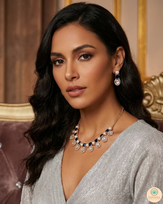 The Verra Necklace Set (Royal Blue)