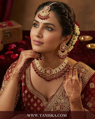 The Ruby Empress Meenakari Choker Set