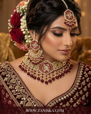 The Ruby Empress Meenakari Choker Set