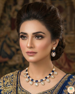 The Verra Necklace Set (Royal Blue)