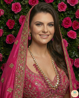 The Sovereign Ishani Ruby-Tone Heritage Haar (Hot Pink)