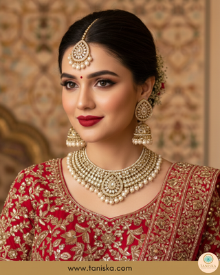 Golden 2 Traditional Necklace Set - Antique Gold