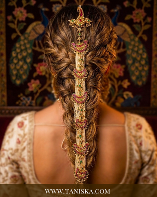 Imperial Pachi Kundan Bridal Choti
