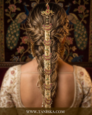 Imperial Pachi Kundan Bridal Choti