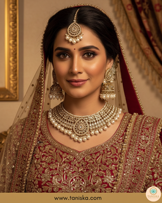 Golden 2 Traditional Necklace Set - Antique Gold