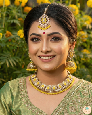 The Radiant Aavya Citrine Necklace Set