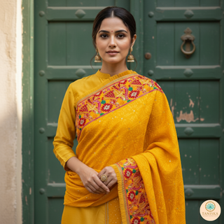 The Dulha-Dulhan Phulkari Dupatta