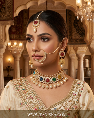 Navratna Inspired Multicolored Bridal Set