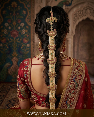 Imperial Pachi Kundan Bridal Choti