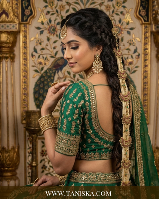 Imperial Pachi Kundan Bridal Choti