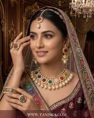 Navratna Inspired Multicolored Bridal Set