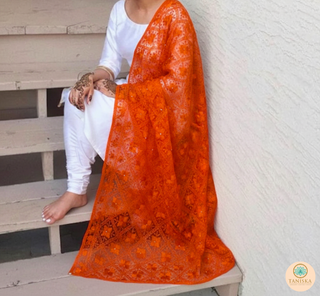The Citrine Fire Phulkari Dupatta