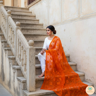 The Citrine Fire Phulkari Dupatta