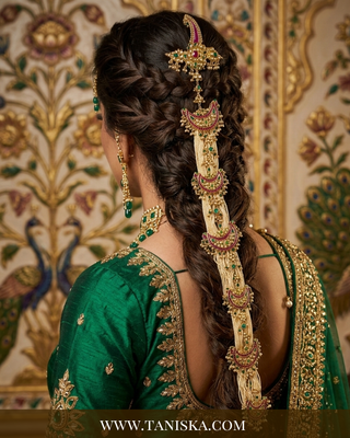 Imperial Pachi Kundan Bridal Choti