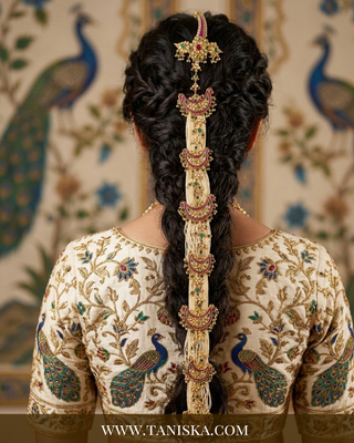 Imperial Pachi Kundan Bridal Choti