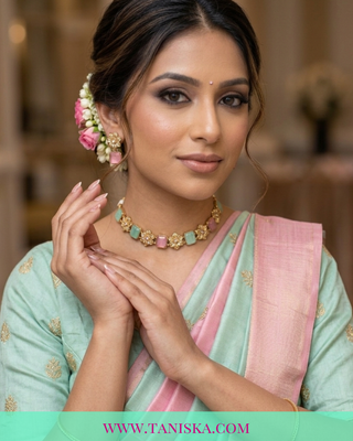 Pastel Mint & Rose Gold-Tone Choker Set