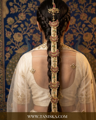 Imperial Pachi Kundan Bridal Choti