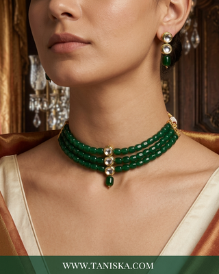 The Emerald Enigma Beaded Mala