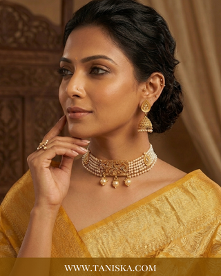 Opulent Rose Quartz & Kundan Statement Set