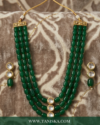 The Emerald Enigma Beaded Mala
