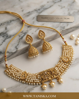 Opulent Rose Quartz & Kundan Statement Set