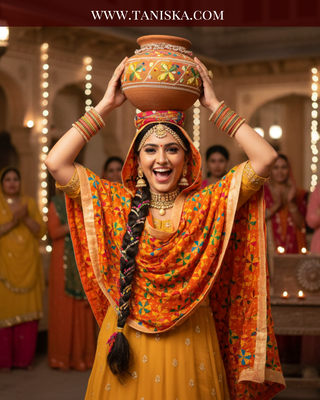 The Virasat Bagh | Hand-Embroidered Dholi Phulkari Dupatta
