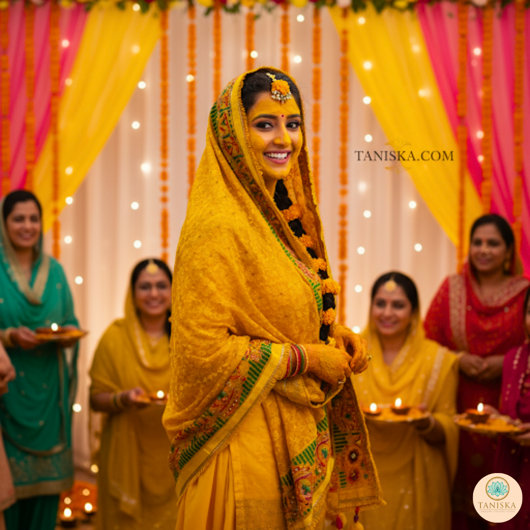 The Sunehri Dholi Bridal Phulkari Dupatta