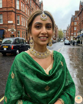 HANIYA Designer Lemon Yellow Necklace Set