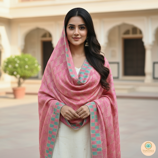 The Royal Rubellite Phulkari Dupatta