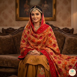 The Bridal Shagun Phulkari Dupatta