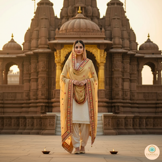 The Golden Sparkle Phulkari Dupatta