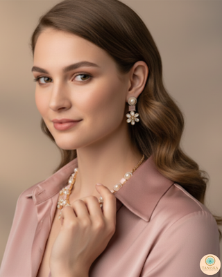 The Blush Rose Garden Necklace Set
