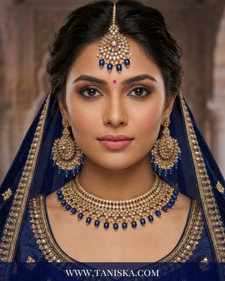 Midnight Bloom Antique Gold Jewelry Set