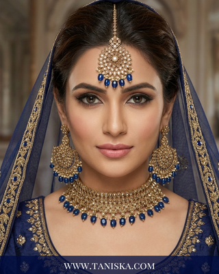 Midnight Bloom Antique Gold Jewelry Set