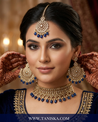 Midnight Bloom Antique Gold Jewelry Set