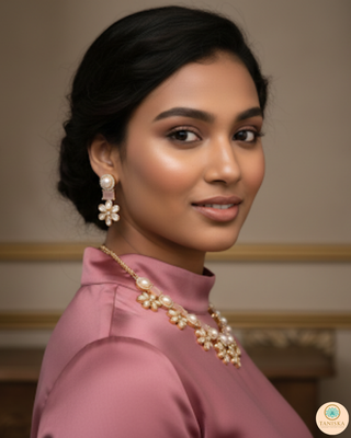 The Blush Rose Garden Necklace Set