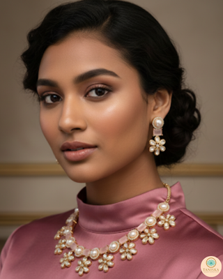 The Blush Rose Garden Necklace Set