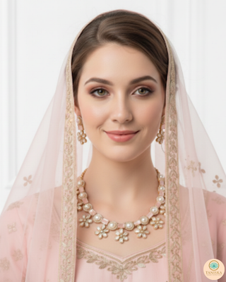 The Blush Rose Garden Necklace Set