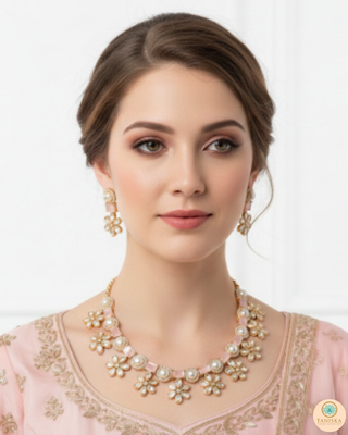 The Blush Rose Garden Necklace Set