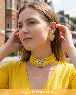 The Sun-Kissed Marigold Choker Set