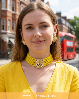 The Sun-Kissed Marigold Choker Set