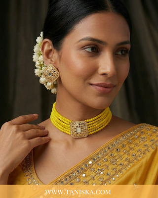 The Sun-Kissed Marigold Choker Set