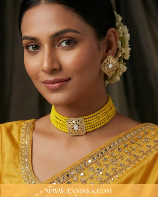 The Sun-Kissed Marigold Choker Set