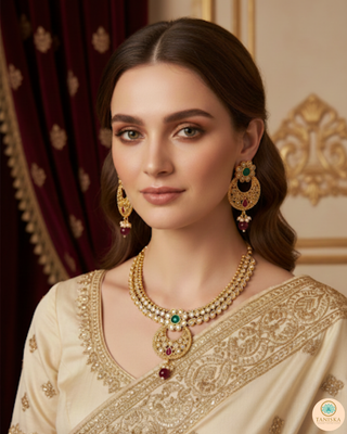 The Royal Navratna Heritage Necklace Set
