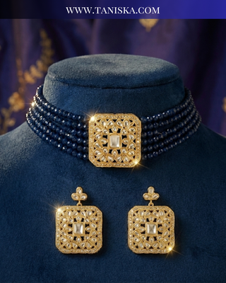 The Royal Sapphire Gilded Choker Set