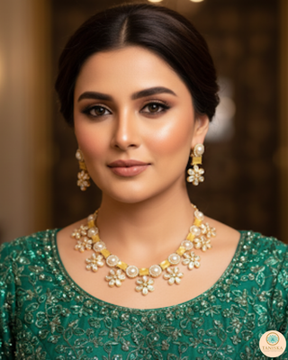 The Citrine Sun-Bloom Necklace Set